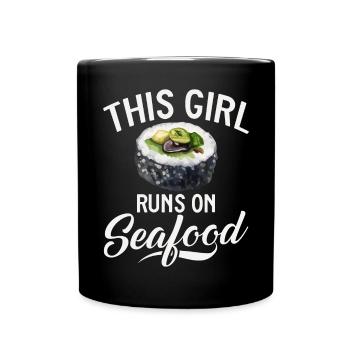 Seafood Lover Gift - Tasse einfarbig - Schwarz - Vorne