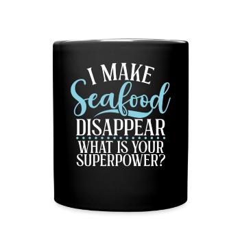 Seafood Lover Gift - Tasse einfarbig - Schwarz - Vorne