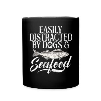 Seafood Lover Gift - Full Colour Mug - black - Front