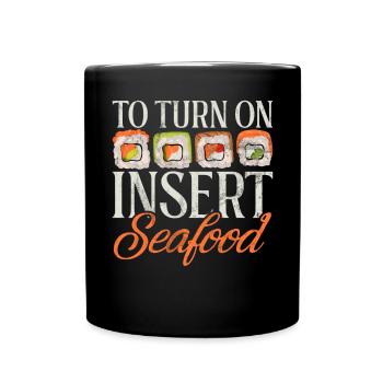 Seafood Lover Gift - Tasse einfarbig - Schwarz - Vorne