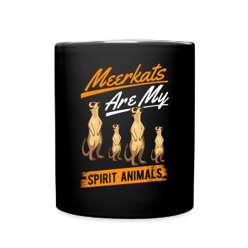 Les suricates sont mes animaux spirituels Suricate - Mug uni - noir - Devant