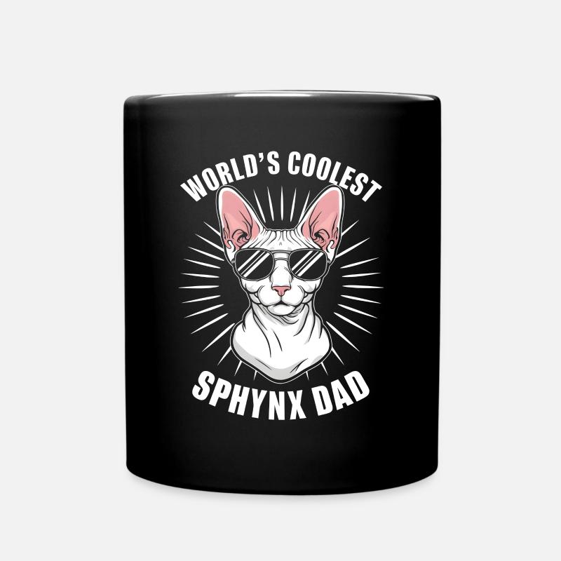 Katze Sphynx Geschenk - Tasse einfarbig - Schwarz