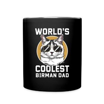 Katze Birma Geschenk - Tasse einfarbig - Schwarz - Vorne