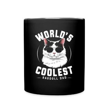Katze Ragdoll Geschenk - Tasse einfarbig - Schwarz - Vorne