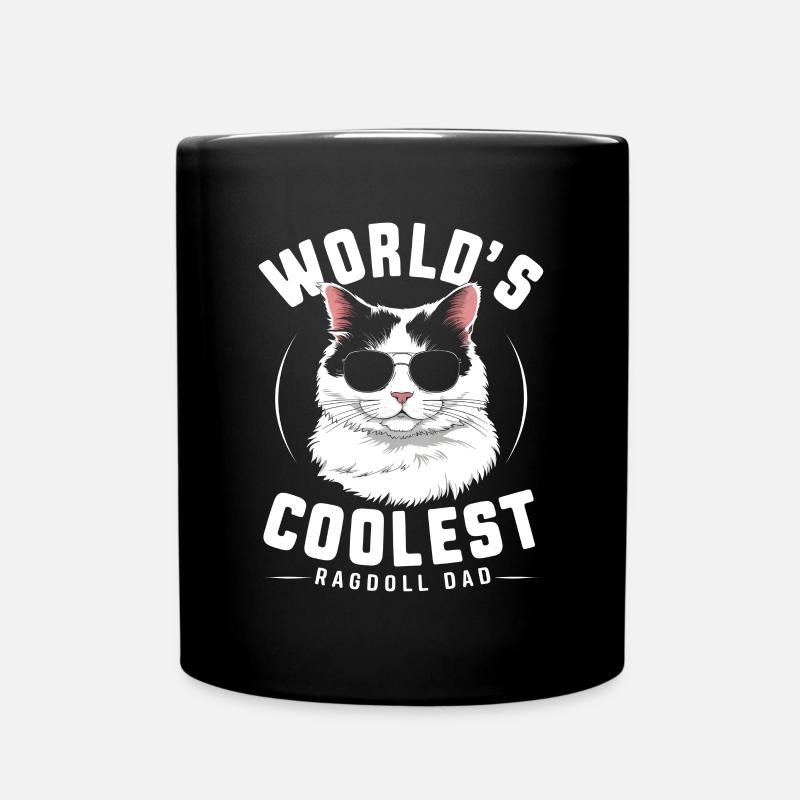 Katze Ragdoll Geschenk - Tasse einfarbig - Schwarz