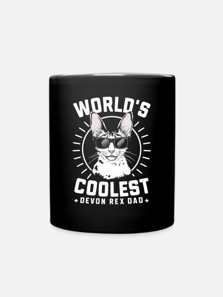 Katze Devon Rex Geschenk - Tasse einfarbig - Schwarz