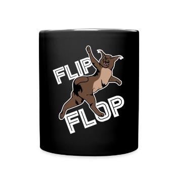 Big Floppa Karakal Cat Meme - Mug uni - noir - Devant