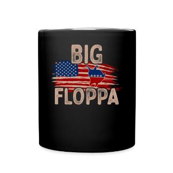Big Floppa Karakal Cat Meme - Mug uni - noir - Devant