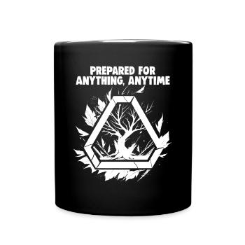 Bushcrafting Outdoor Prepared For Anything - Full Colour Mug - black - Front