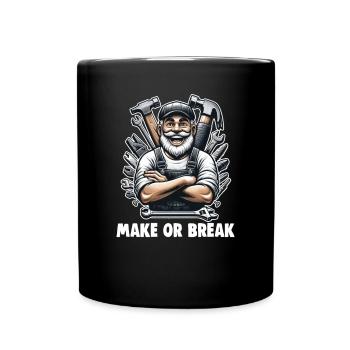Handyman Dad Make Or Break DIY DIY DIY - Full Colour Mug - black - Front