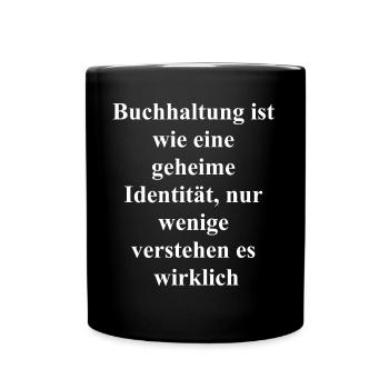 Cadeau de comptable de super-héros - Mug uni - noir - Devant
