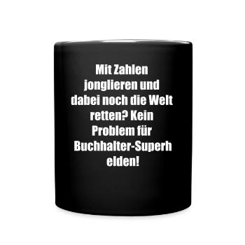 Cadeau de super-héros comptable - Mug uni - noir - Devant
