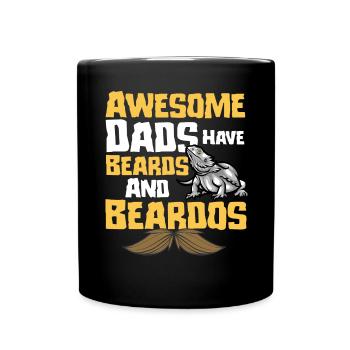 Drôle de papa dragon barbu - Mug uni - noir - Devant