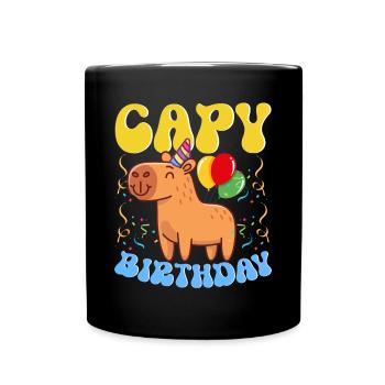 Capybara - Mug uni - noir - Devant