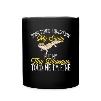 Gecko léopard Gecko reptile gecko de compagnie - Mug uni - noir - Devant