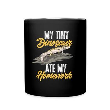Leopard Gecko Reptile Pet Gecko - Full Colour Mug - black - Front