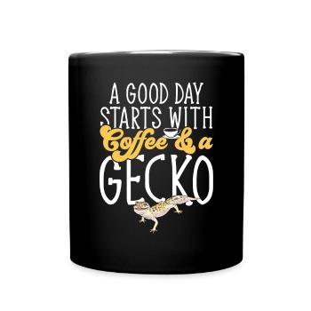 Gecko léopard Gecko reptile gecko de compagnie - Mug uni - noir - Devant