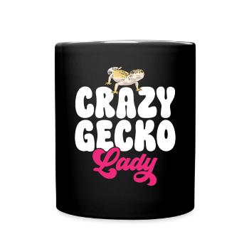 Leopard Gecko Reptile Pet Gecko - Full Colour Mug - black - Front