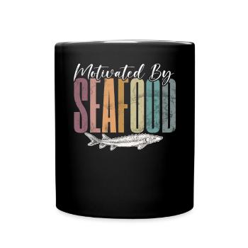 Seafood Lover Gift - Full Colour Mug - black - Front