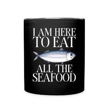 Seafood Lover Gift - Full Colour Mug - black - Front
