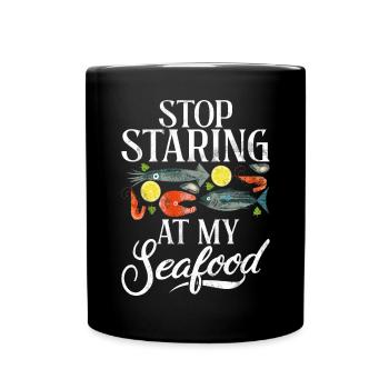 Seafood Lover Gift - Full Colour Mug - black - Front