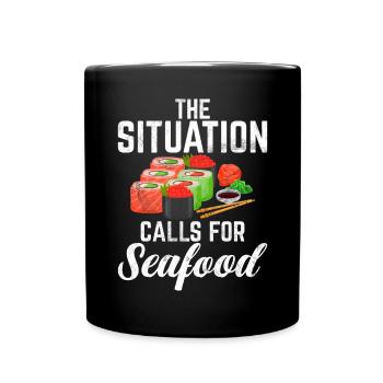 Seafood Lover Gift - Tasse einfarbig - Schwarz - Vorne