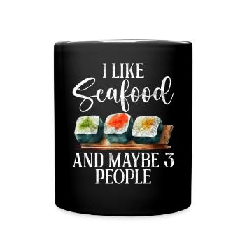 Seafood Lover Gift - Full Colour Mug - black - Front