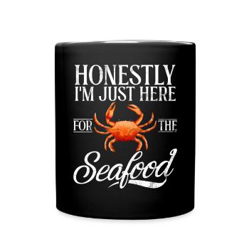 Seafood Lover Gift - Tasse einfarbig - Schwarz - Vorne