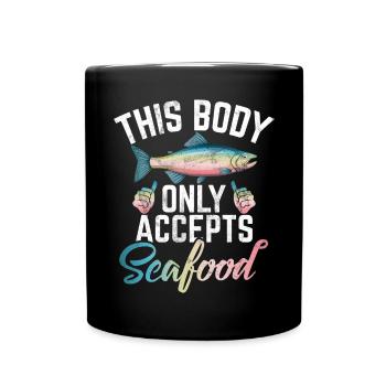 Seafood Lover Gift - Full Colour Mug - black - Front