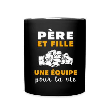 Father and daughter Father's Day - Full Colour Mug - black - Front