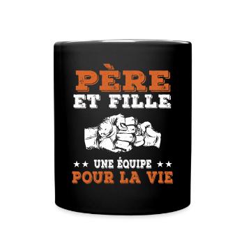 Father and daughter Father's Day - Full Colour Mug - black - Front