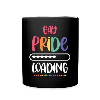 LGBTQ Pride Month - Gay Pride. Loading - Full Colour Mug - black - Front