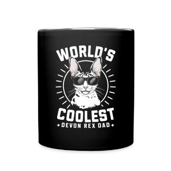 Katze Devon Rex Geschenk - Tasse einfarbig - Schwarz - Vorne