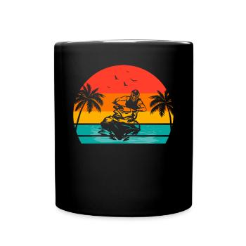 Jetskiing jet ski Jetski Lover Jetski Racing - Full Colour Mug - black - Front