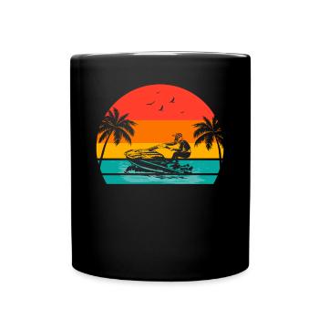 Jetskiing jet ski Jetski Lover Jetski Racing - Full Colour Mug - black - Front