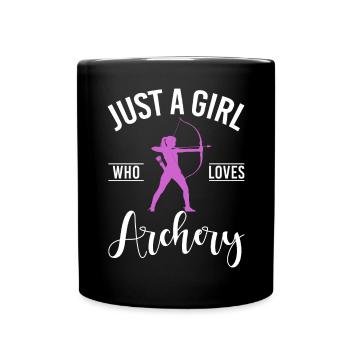 Tir à l’arc Chasse à l’arc Filles Chasse à la flèche - Mug uni - noir - Devant