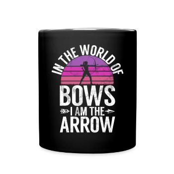 Tir à l’arc Chasse à l’arc Filles Chasse à la flèche - Mug uni - noir - Devant