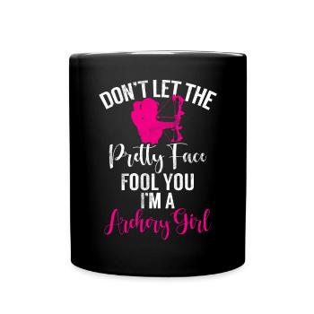 Tir à l’arc Chasse à l’arc Filles Chasse à la flèche - Mug uni - noir - Devant