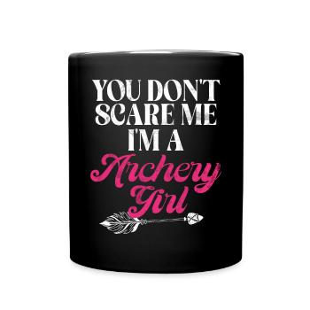 Tir à l’arc Chasse à l’arc Filles Chasse à la flèche - Mug uni - noir - Devant