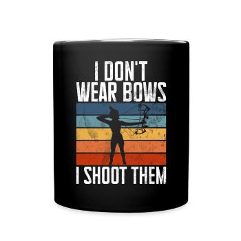 Tir à l’arc Chasse à l’arc Filles Chasse à la flèche - Mug uni - noir - Devant