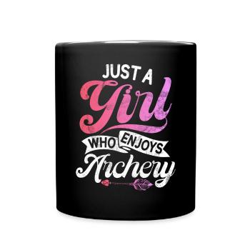 Tir à l’arc Chasse à l’arc Filles Chasse à la flèche - Mug uni - noir - Devant