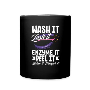 Skin Care Beautician Cosmetics - Full Colour Mug - black - Front