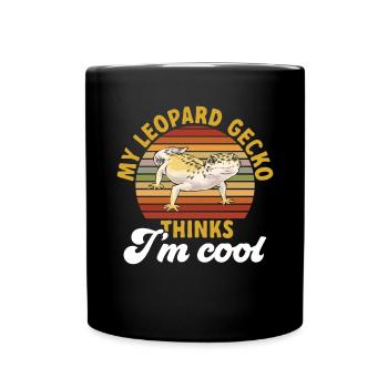 Gecko léopard Gecko reptile gecko de compagnie - Mug uni - noir - Devant