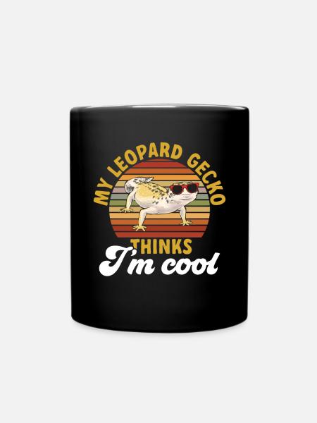 Leopardgecko Reptil Haustier Gecko - Tasse einfarbig - Schwarz