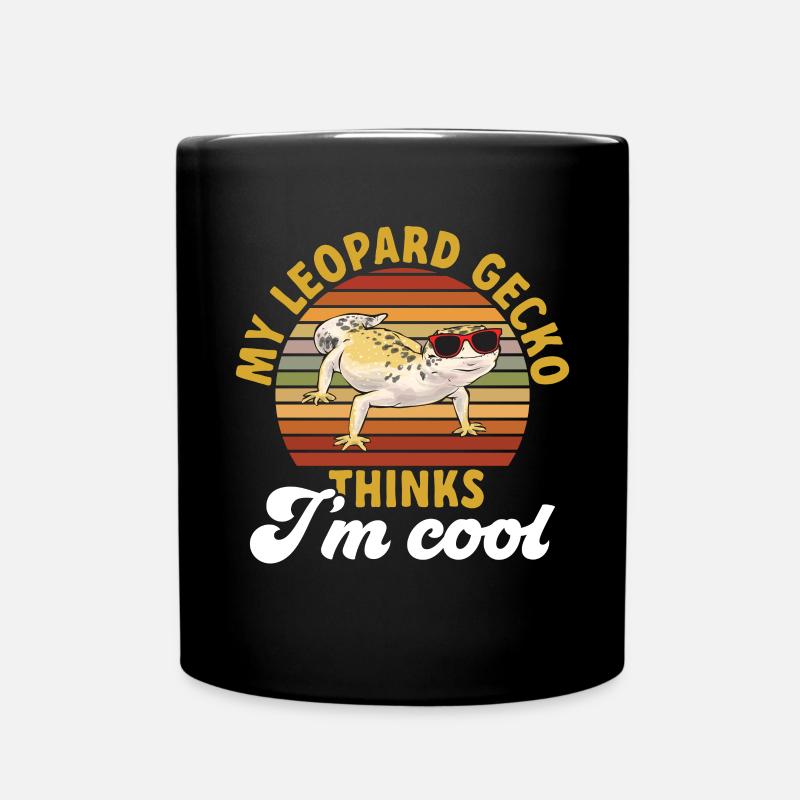 Leopardgecko Reptil Haustier Gecko - Tasse einfarbig - Schwarz