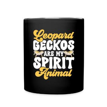 Leopard Gecko Reptile Pet Gecko - Full Colour Mug - black - Front