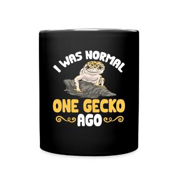 Leopard Gecko Reptile Pet Gecko - Full Colour Mug - black - Front