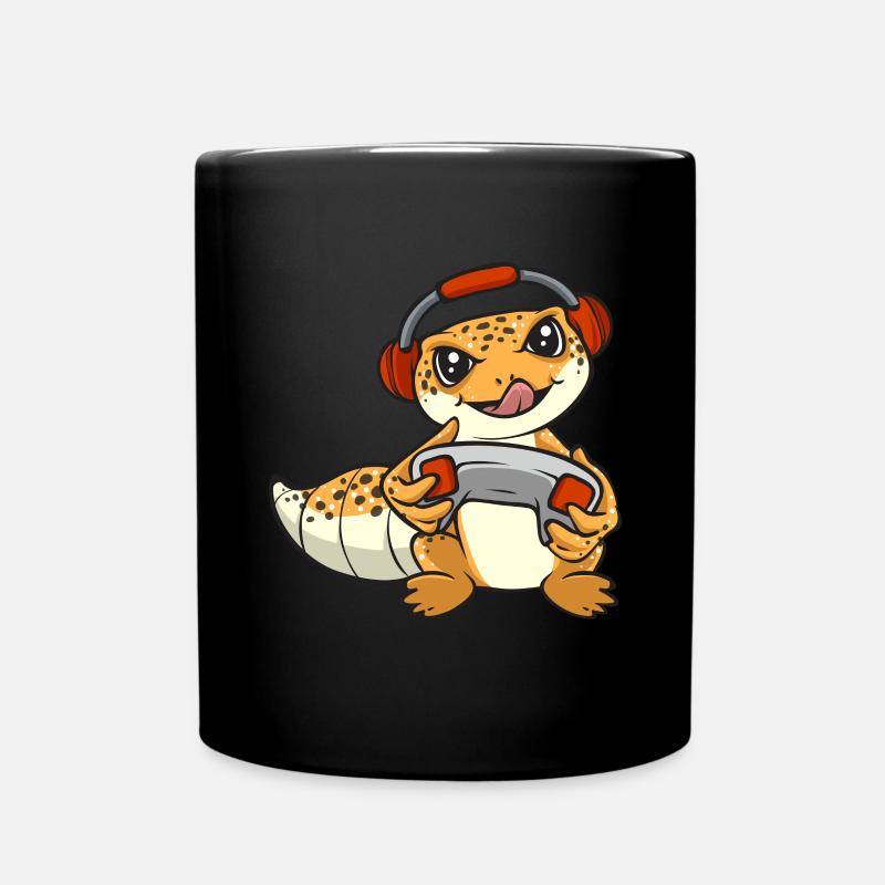 Leopardgecko Reptil Haustier Gecko - Tasse einfarbig - Schwarz
