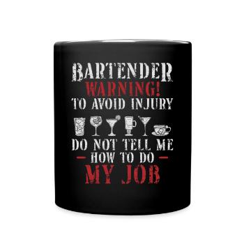 Bartender Mixologist Bartender - Full Colour Mug - black - Front