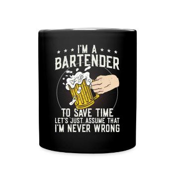 Bartender Mixologist I'm A - Tasse einfarbig - Schwarz - Vorne